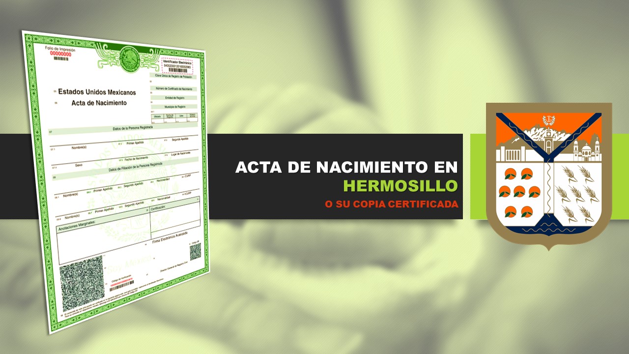 acta de nacimiento hermosillo