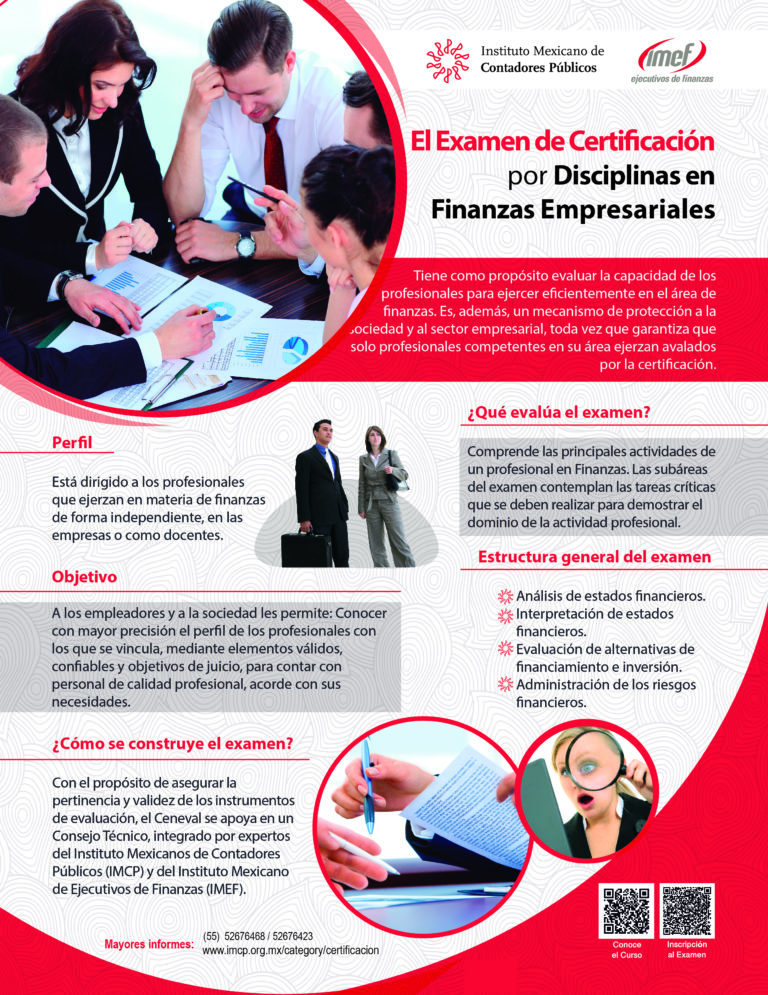 Examen De Certificación En Finanzas Empresariales Imcp