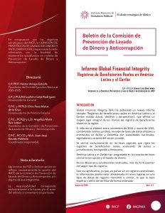 Boletín de la Comisión Nacional de Prevención de Lavado de Dinero y Anticorrupción 147/ Agosto 2025