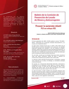 Boletín de la Comisión Nacional de Prevención de Lavado de Dinero y Anticorrupción 156/ Septiembre 2025