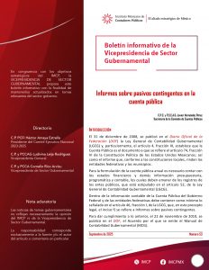 Informes sobre pasivos contingentes en la cuenta pública