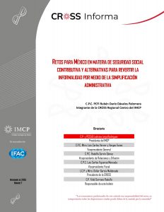 Boletín de Noticias de la CROSS 2025-07 RETOS PARA MÉXICO EN MATERIA DE SEGURIDAD SOCIAL CONTRIBUTIVA Y ALTERNATIVAS PARA REVERTIR LA INFORMALIDAD POR MEDIO DE LA SIMPLIFICACIÓN ADMINISTRATIVA